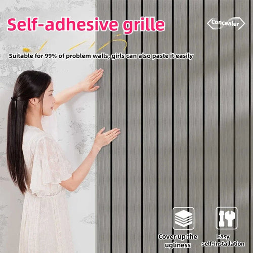 3M New Grille 3D Wall Sticker Background Wall Decoration Wallboard Self-adhesive Waterproof Thickening Partition Wallpaper