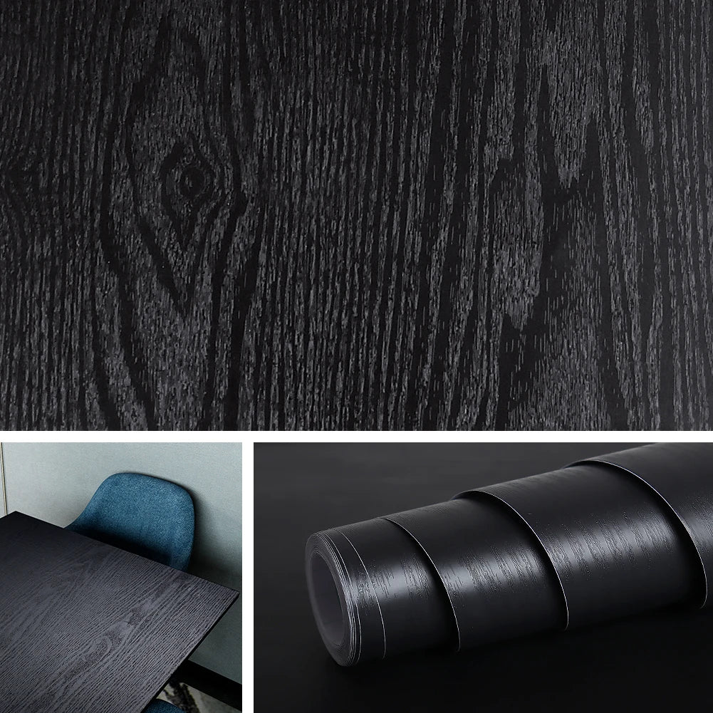 Vinyl Self-adhesive Waterproof Wood Wallpapers Wall Stickers for Wall in Rolls Furniture Renovation Film Bedroom Home Decor PVC